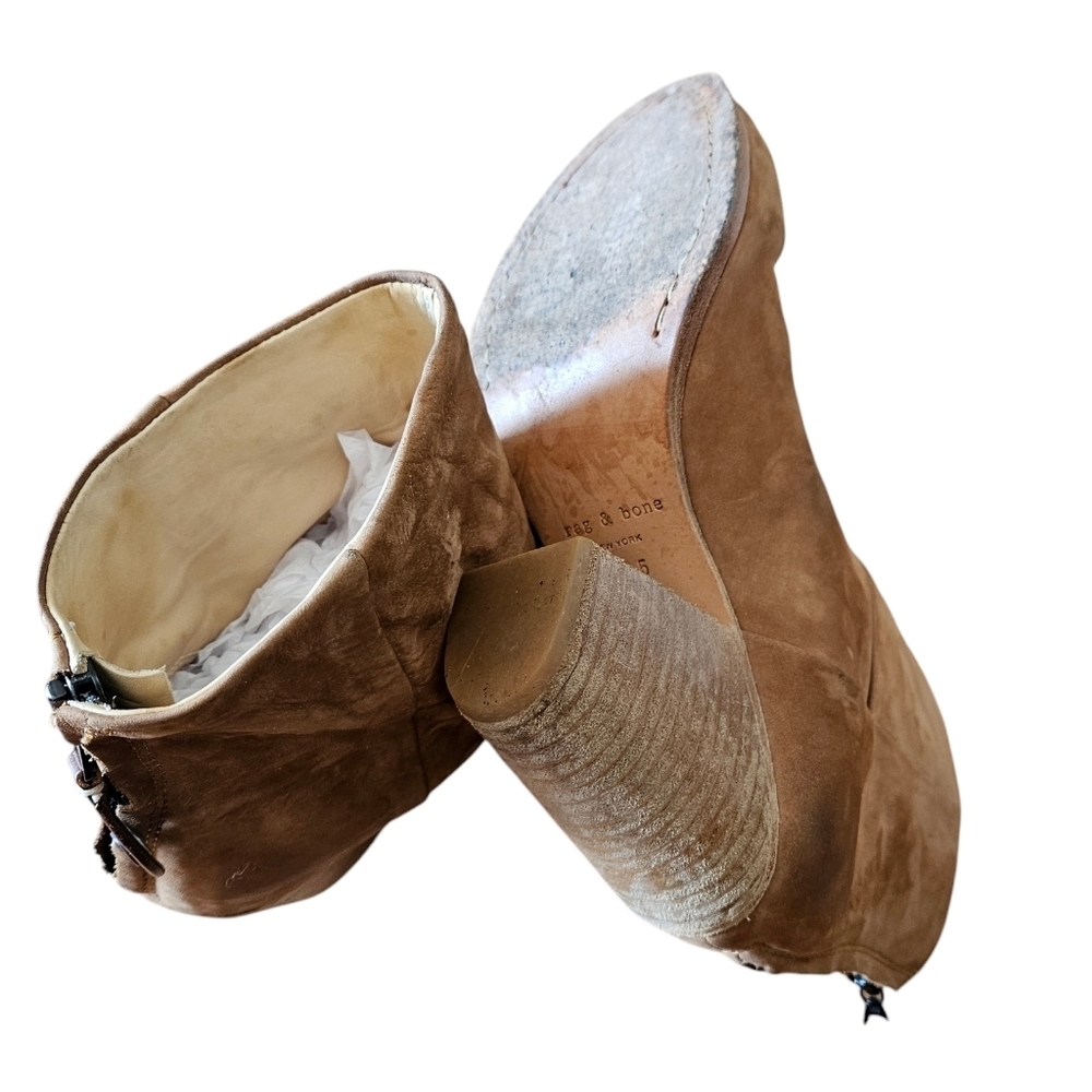 Rag & Bone Newbury Leather Ankle Contemporary Boots Camel Tan Size EU 39.5 - Picture 11 of 16